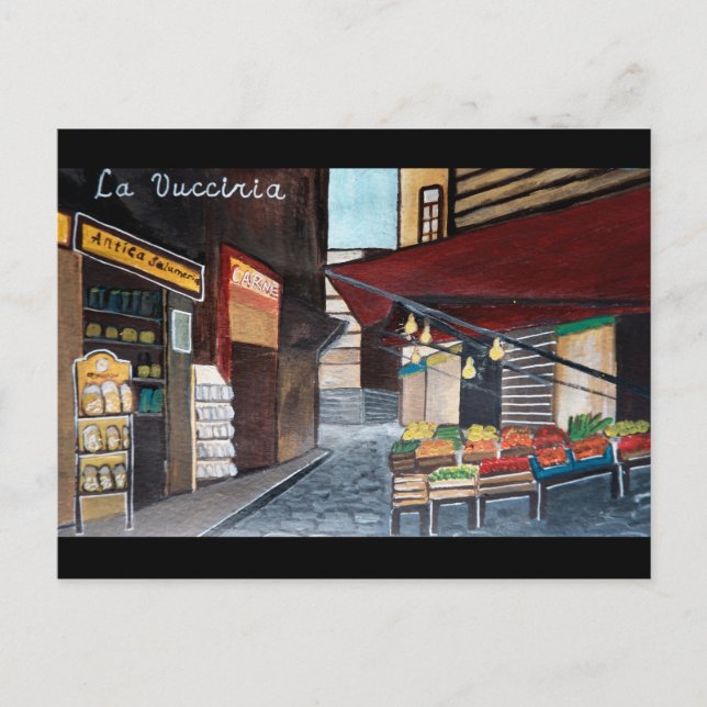 Palermo Vucciria Market. Italy Travel Postcard (Front)