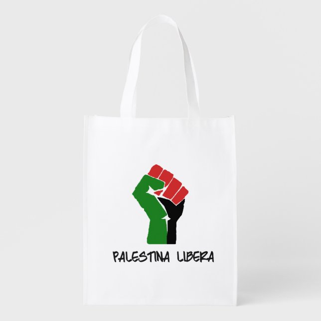 Palestina Libera Grocery Bag (Front)