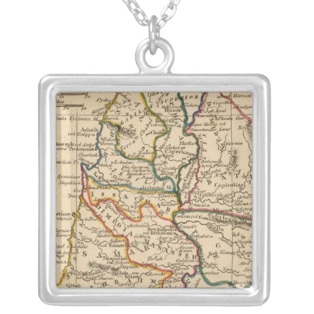 Palestine 5 silver plated necklace (Front)