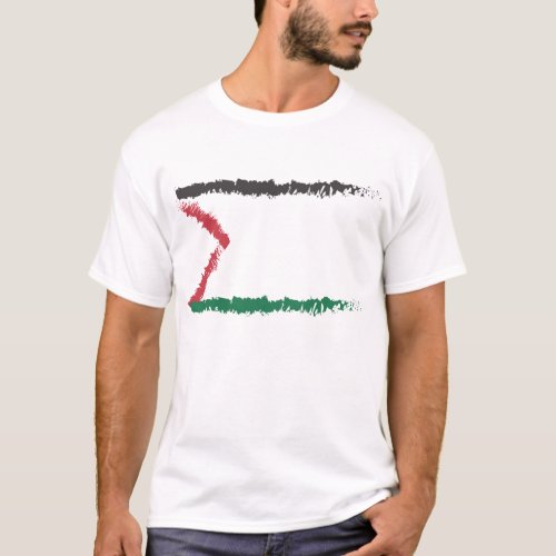 Palestine Abstract Flag Chalk Design T_Shirt
