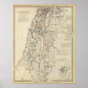 Palestine, adjacent districts poster