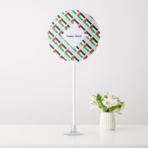 Palestine and Palestinian Flag Tiled Personalized Balloon