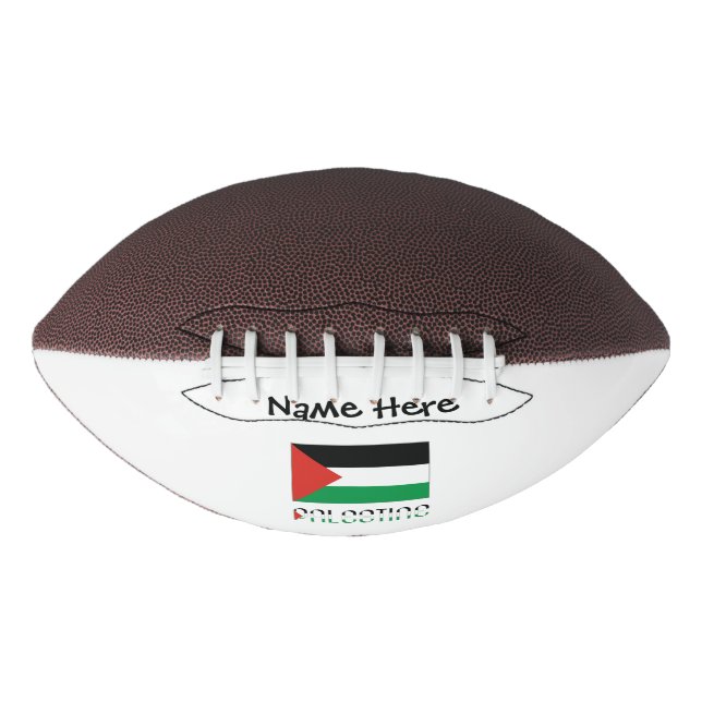 Palestine and Palestinian Flag with Your Name Football (Front)