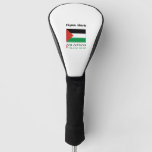 Palestine and Palestinian Flag with Your Name Golf Head Cover