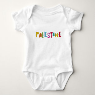 PALESTINE Arabic Name Colorful Baby Bodysuit