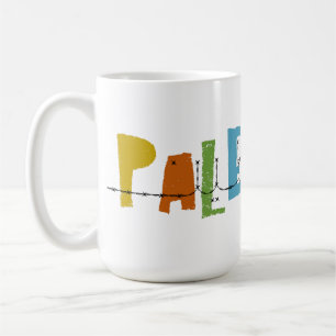 PALESTINE Arabic Name Colorful Coffee Mug