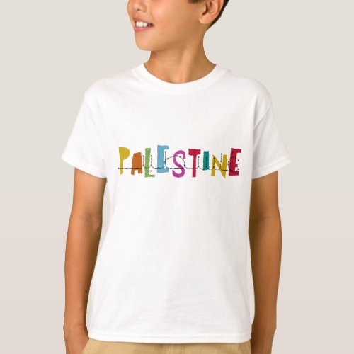 PALESTINE Arabic Name  Colorful kids design T_Shirt