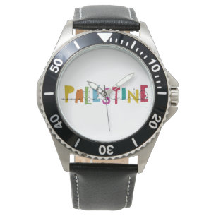 PALESTINE Arabic Name Colorful Watch