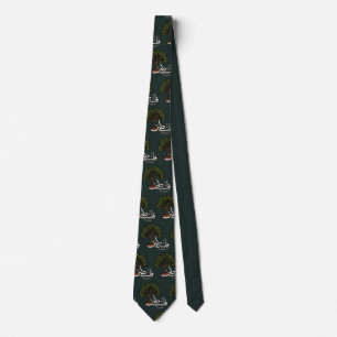 Palestine Arabic word with Palestinian Olive Tree Neck Tie