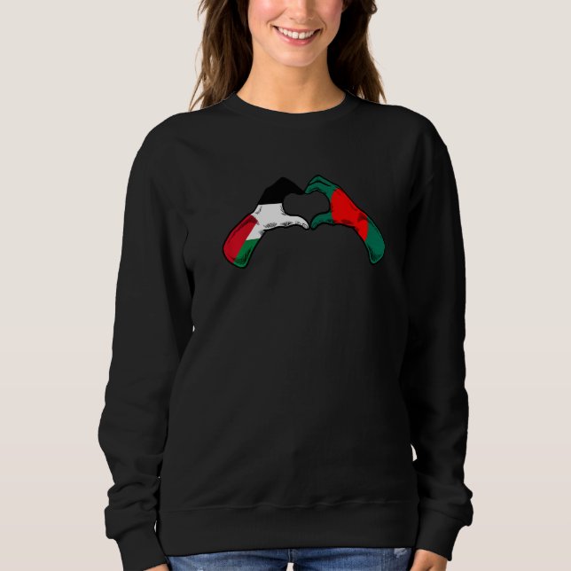 Palestine Bangladesh Flag  Palestinian Bangladeshi Sweatshirt (Front)