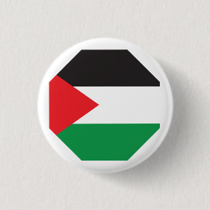 Palestine Button, Patriotic Palestinian Flag Button
