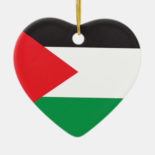 Palestine Button Patriotic Palestinian Flag Ceramic Ornament