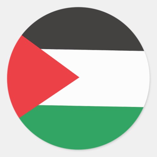 Palestine Button Patriotic Palestinian Flag Classic Round Sticker