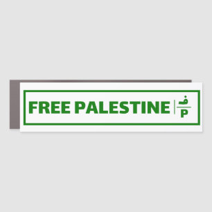 Palestine car registration plate - Free Palestine. Magnet