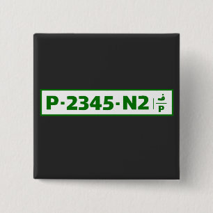 Palestine car registration plate - not real button