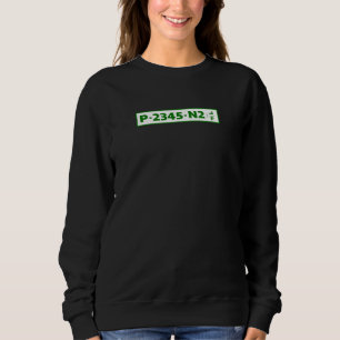 Palestine car registration plate - not real sweatshirt