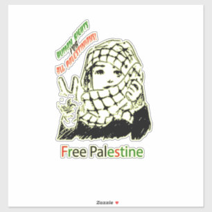 Palestine Car Sticker, Palestinian Flag Decal, Gaz Sticker