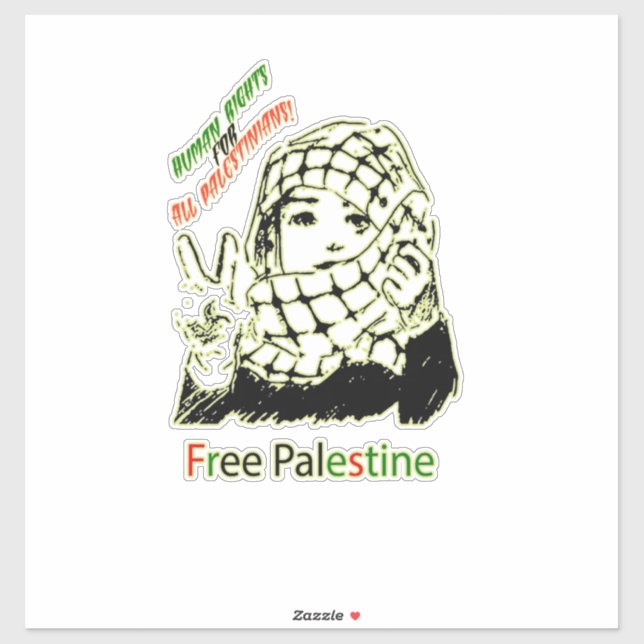 Palestine Car Sticker, Palestinian Flag Decal, Gaz Sticker (Sheet)