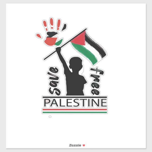 Palestine Car Sticker, Palestinian Flag Decal, Gaz Sticker (Sheet)