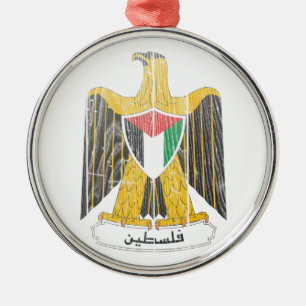 Palestine Coat of Arms Metal Ornament