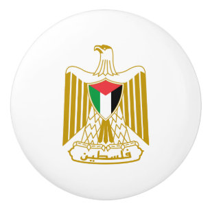 Palestine country coat arms symbol emblem flag eag ceramic knob