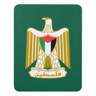 Palestine country coat arms symbol emblem flag eag door sign