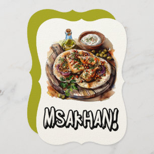 Palestine Cuisine Msakhan Olive Oil- مسخن فلسطين Invitation