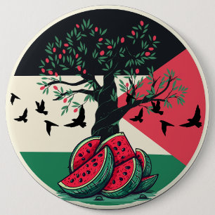 palestine culuture palestine watermelon, olive t button