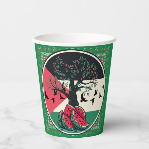 palestine culuture  palestine watermelon olive t paper cups