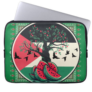 palestine culuture palestine watermelon olive tree laptop sleeve