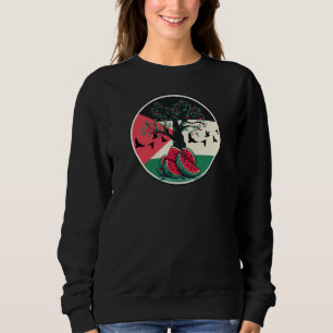 palestine culuture palestine watermelon olive tree sweatshirt