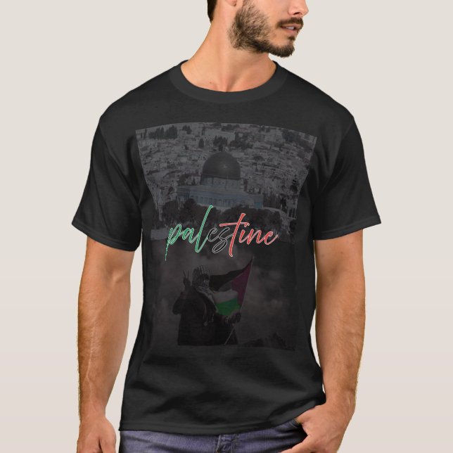 Palestine Dome of the Rock & Freedom Flag – Solida T-Shirt (Front)