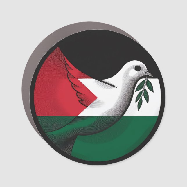 Palestine Dove of Peace Car Magnet (Front)