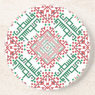 Palestine Embroidery tatreez Pattern Coaster