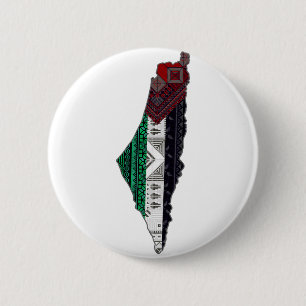 Palestine Embroidery tatreez Pattern flag map free Button