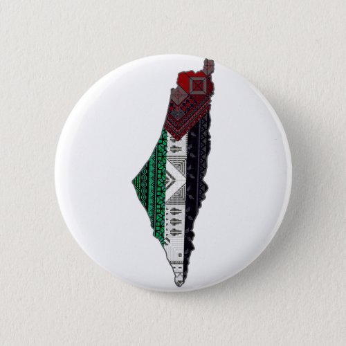 Palestine Embroidery tatreez Pattern flag map free Button