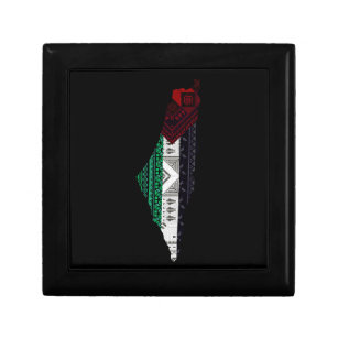 Palestine Embroidery tatreez Pattern flag map free Gift Box
