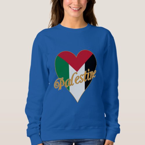 Palestine Flag ÙÙØØÙŠÙ Arabic  English WordArt Sweatshirt