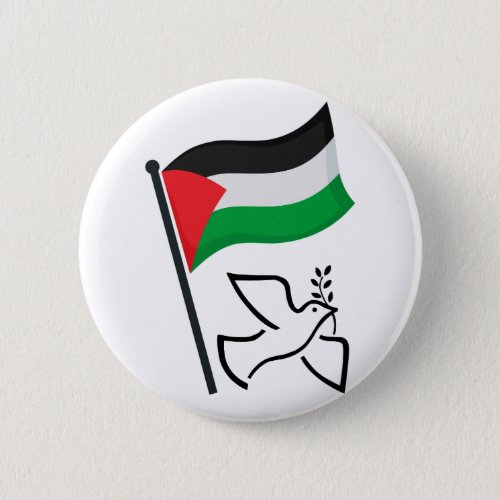 Palestine Flag فلسطين Peace Dove  Free Palestine  Button