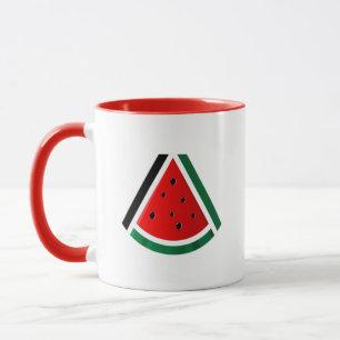 Palestine Flag فلسطين Peace Love Watermelon Flag Mug