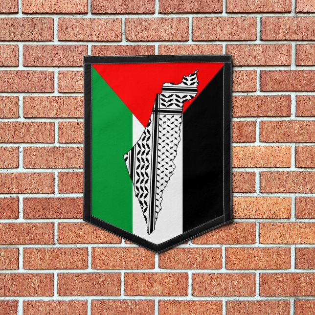Palestine Flag and Map with Keffiyeg Pattern (Insitu 1)