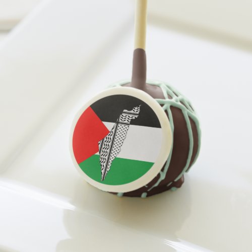 Palestine Flag and Map with Keffiyeg Pattern Cake Pops