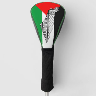 Palestine Flag and Map with Keffiyeg Pattern Golf Head Cover