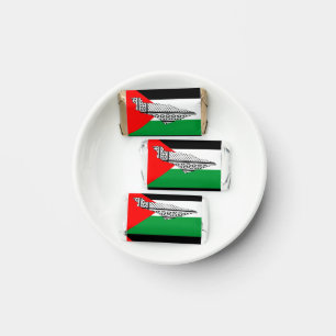 Palestine Flag and Map with Keffiyeg Pattern Hershey's Miniatures