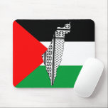 Palestine Flag and Map with Keffiyeg Pattern Mouse Pad<br><div class="desc">Palestine Map and Flag With Keffiyeh Pattern Design symbol of Resistance and Freedom. Fast forward to the 1960s and the rise of the Palestinian resistance movement, the prominent Palestinian politician, Yasser Arafat, further solidified this meaning behind the keffiyeh. The keffiyeh became Arafat’s personal trademark as he draped it over his...</div>