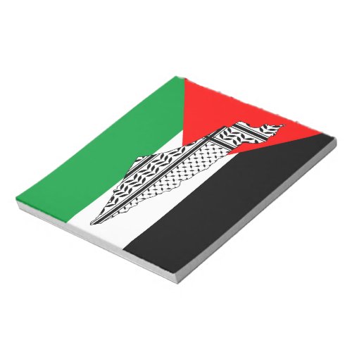  Palestine Flag and Map with Keffiyeg Pattern Notepad