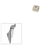  Palestine Flag and Map with Keffiyeg Pattern Rubber Stamp