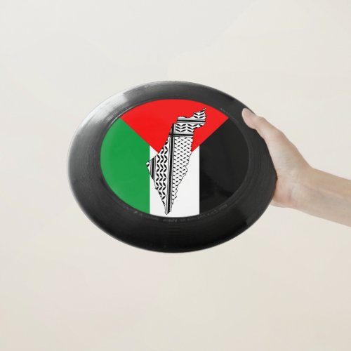  Palestine Flag and Map with Keffiyeg Pattern Wham_O Frisbee