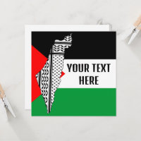 Palestine Flag and Map with Keffiyeh Pattern