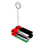 Palestine Flag and Map with Keffiyeh Pattern Place Card Holder